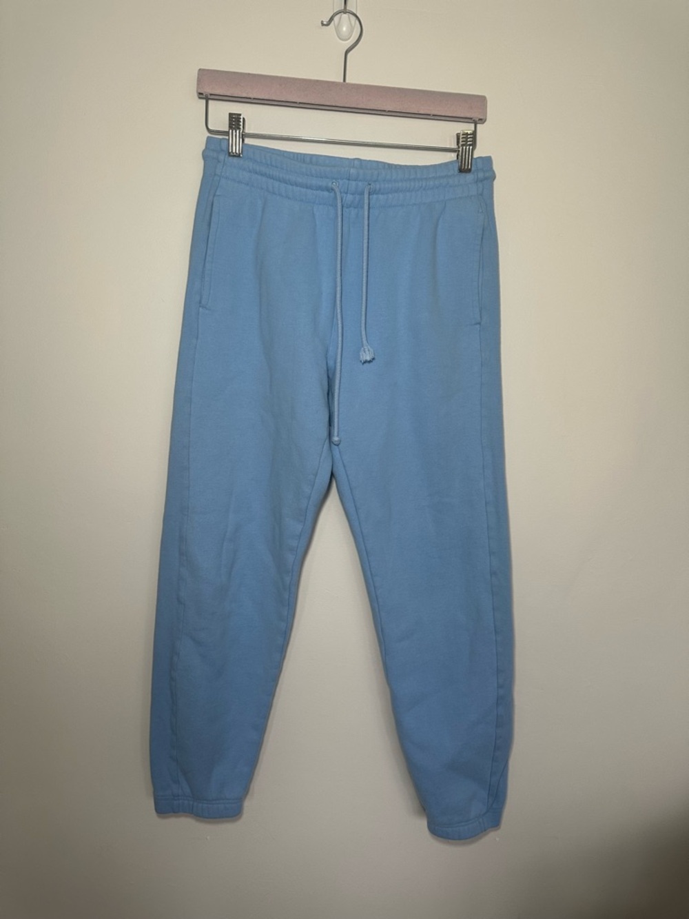 TNA CozyAF Fleece Joggers Light Blue Size S GUC